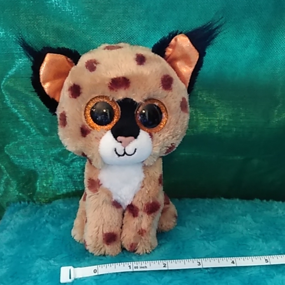 Big Sparkle Eye spotted cat Ty beanie - Buckwheat